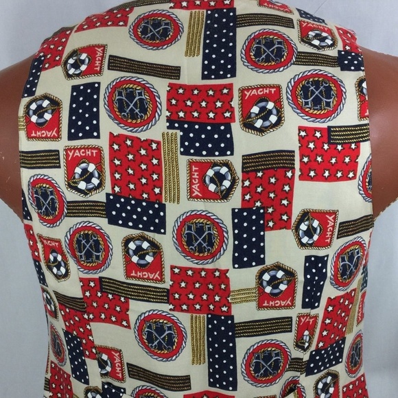 Talbots Nautical Sailing Vest 100% Rayon M Medium - Picture 2 of 6